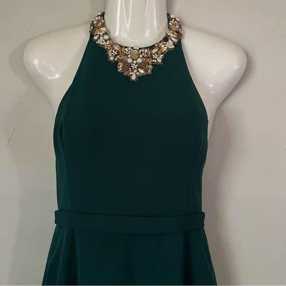 Marchesa Note Dress Green Beaded Halter
Open Back Formal - Picture 3 of 15